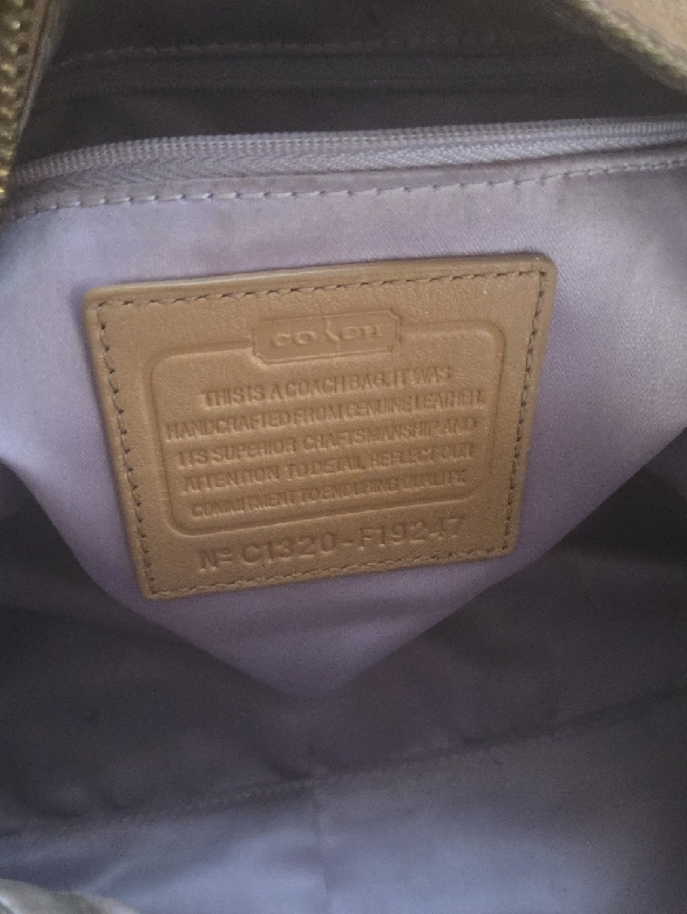 Coach Caramel Brown Leather Satchel with Gold Hardware - Picture 4 of 5